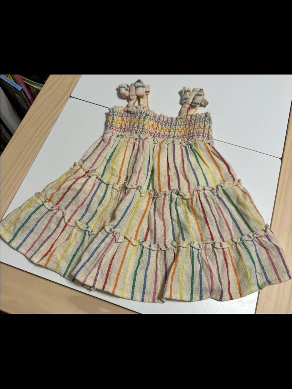Cat & Jack Rainbow Striped Sleeveless Cotton Dress 18m